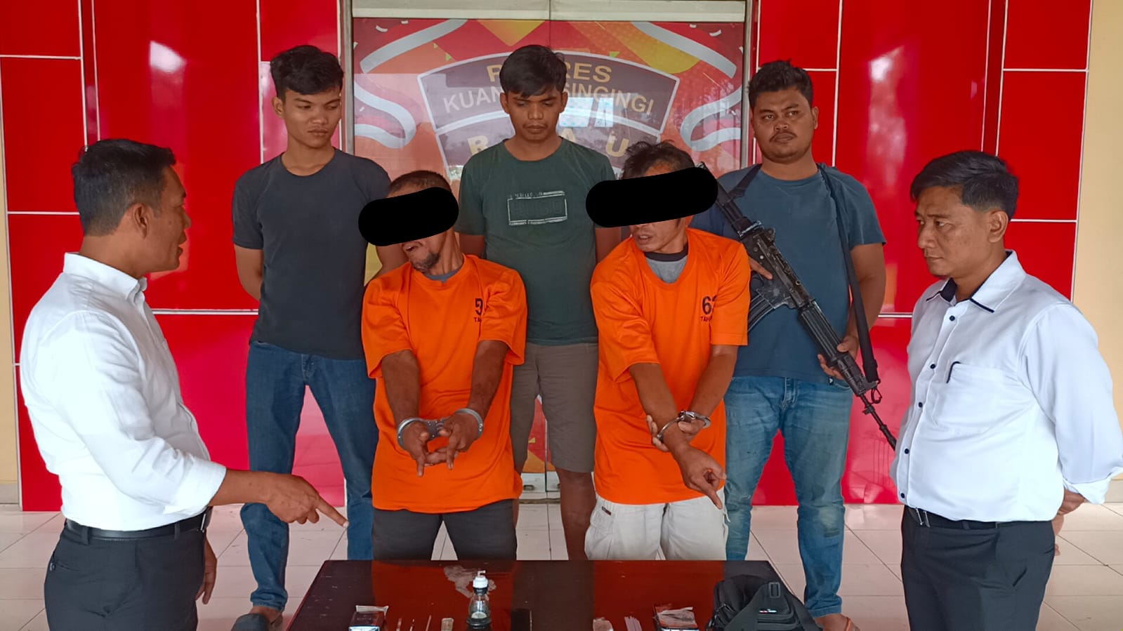 Tim Mata Elang Satresnarkoba Polres Kuansing Bekuk Tersangka Tindak Pidana Narkotika Jenis Sabu di D